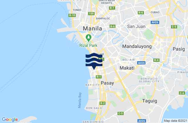 Cainta, Philippines tide times map