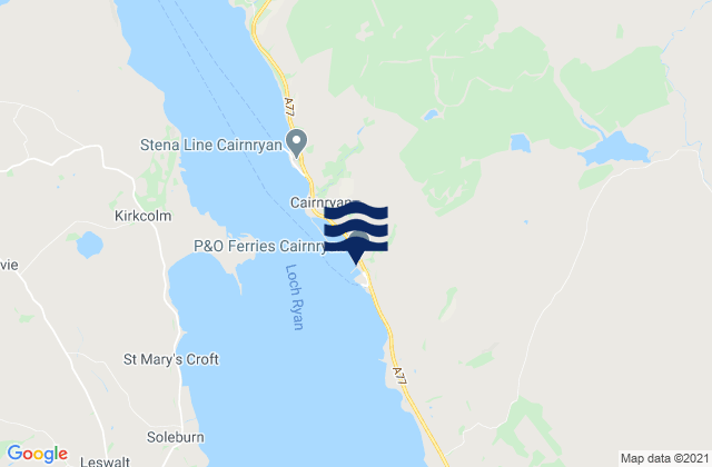Cairnryan Port, United Kingdom tide times map