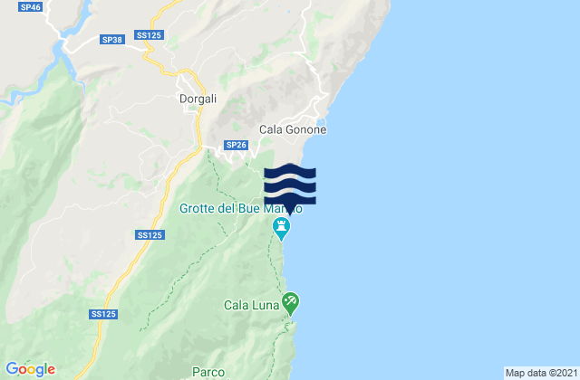 Cala Fuili, Italy tide times map