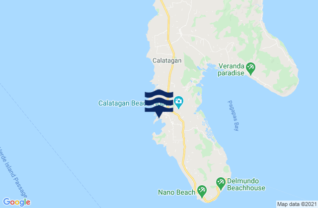 Calatagan, Philippines tide times map