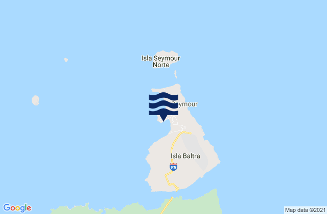 Caleta Aeolian Isla Baltra, Ecuador tide times map