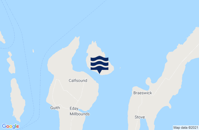 Calf of Eday, United Kingdom tide times map