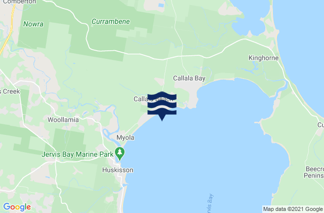 Callala Beach, Australia tide times map