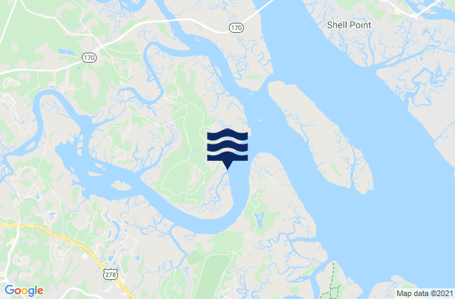 Callawassie Creek (Colleton River), United States tide chart map