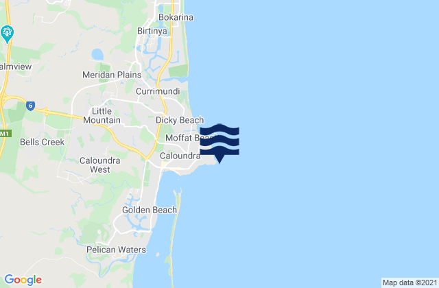 Caloundra Head, Australia tide times map
