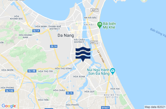 Cam Le, Vietnam tide times map