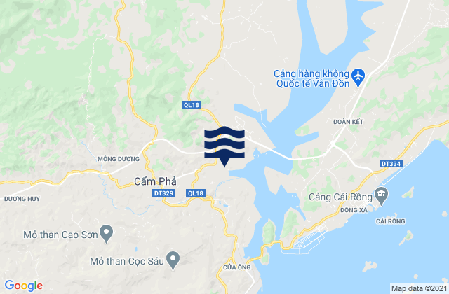 Cam Pha District, Vietnam tide times map