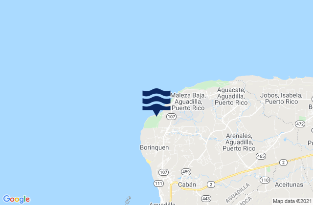 Camaceyes Barrio, Puerto Rico tide times map