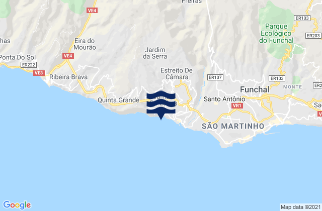 Camara de Lobos, Portugal tide times map