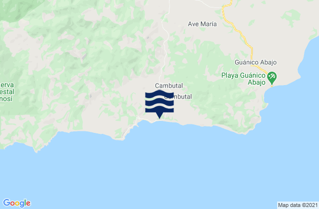 Cambutal, Panama tide times map