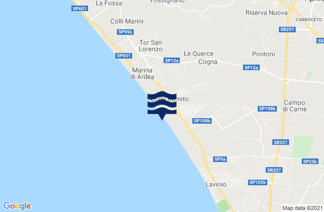 Camilleri-Vallelata, Italy tide times map