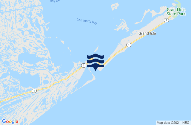 Caminada Pass Barataria Bay, United States tide chart map
