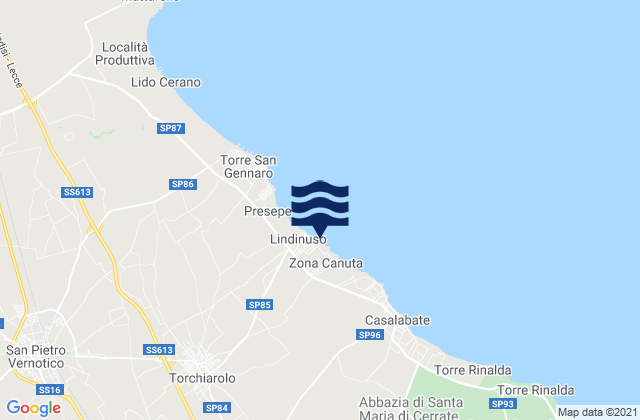 Campi Salentina, Italy tide times map