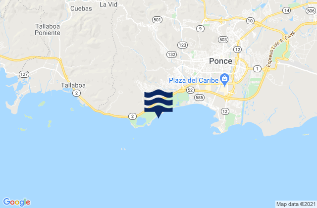 Canas Barrio, Puerto Rico tide times map