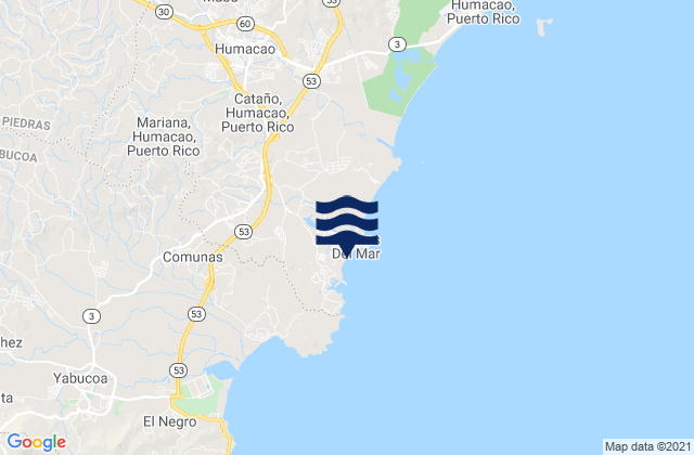 Candelero Abajo Barrio, Puerto Rico tide times map