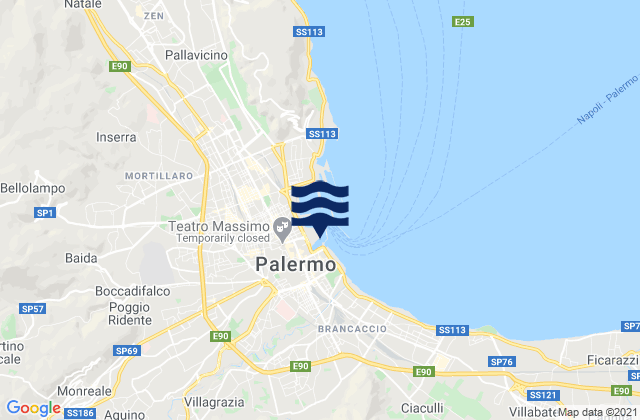 Cannizzaro-Favara, Italy tide times map