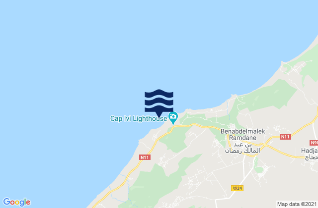 Cap Ivi, Algeria tide times map
