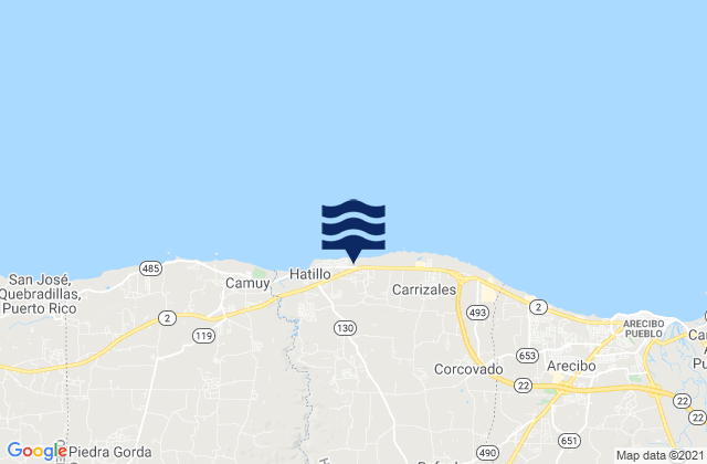 Capaez Barrio, Puerto Rico tide times map
