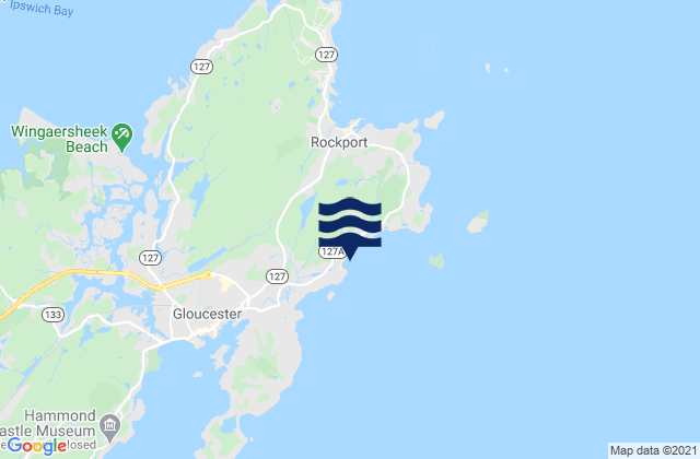 Cape Ann, United States tide chart map