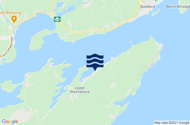 Cape Breton Island, Canada tide times map