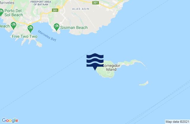 Cape Corregidor, Philippines tide times map