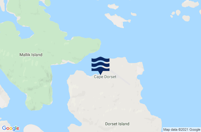 Cape Dorset, Canada tide times map