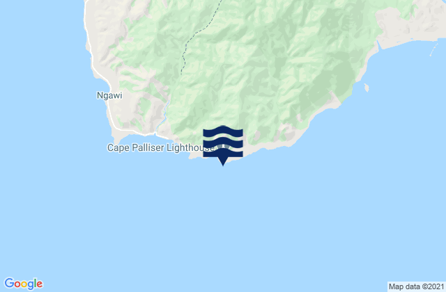 Cape Palliser, New Zealand tide times map