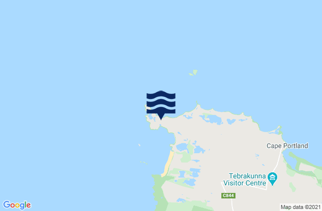 Cape Portland, Australia tide times map