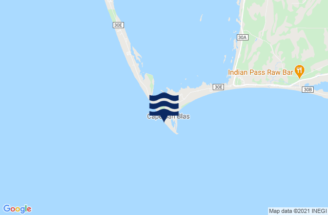 Cape San Blas, United States tide chart map