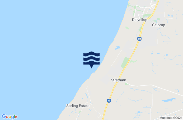 Capel, Australia tide times map