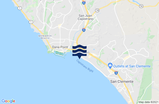 Capistrano Beach, United States tide chart map