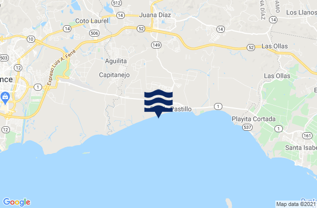 Capitanejo Barrio, Puerto Rico tide times map