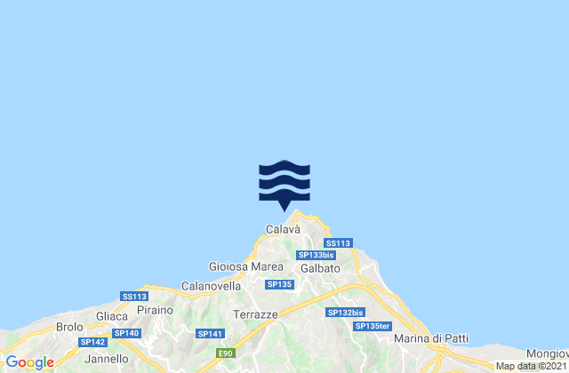 Capo Calava, Italy tide times map