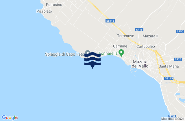 Capo Feto, Italy tide times map
