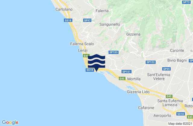 Capo Suvero, Italy tide times map