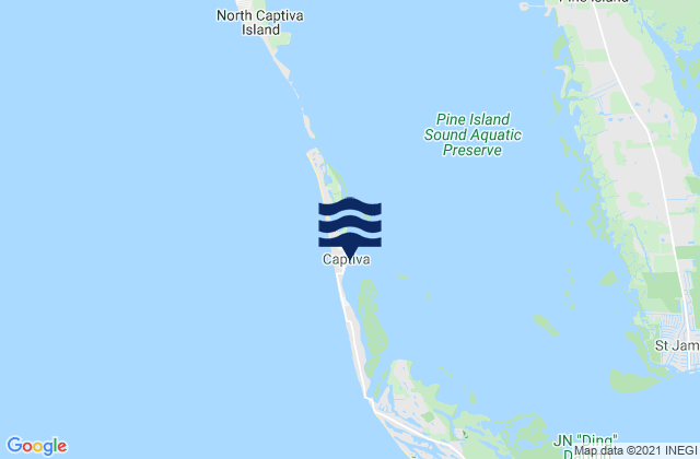 Captiva Island Pine Island Sound, United States tide chart map