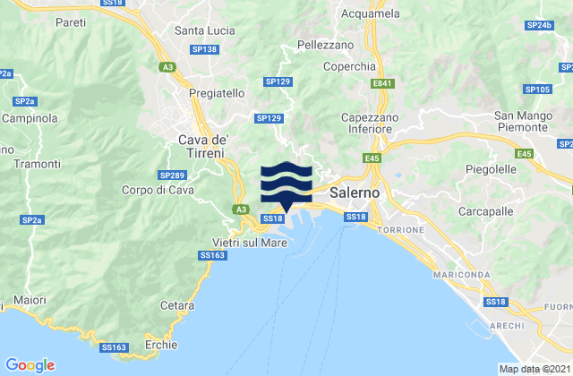 Carifi-Torello-Priscoli, Italy tide times map