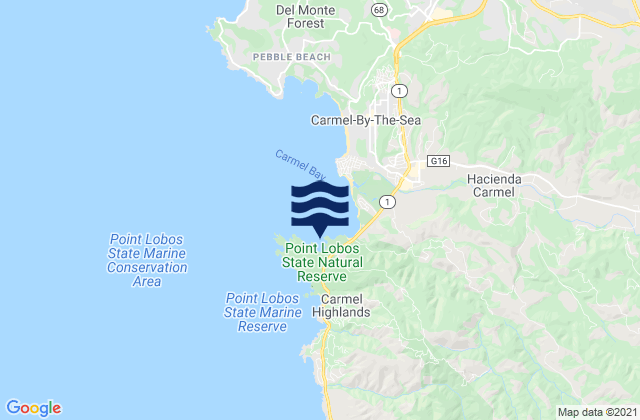 Carmel Cove, United States tide chart map