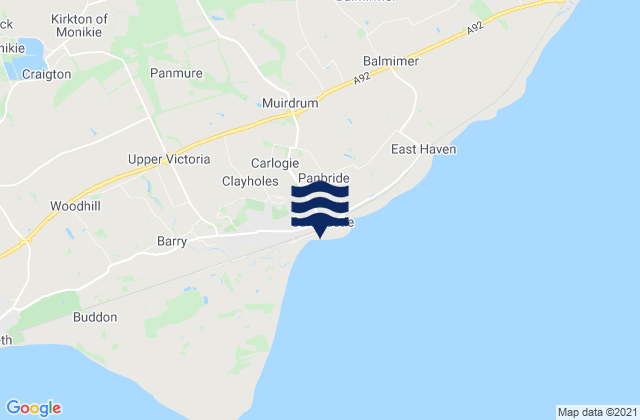 Carnoustie, United Kingdom tide times map