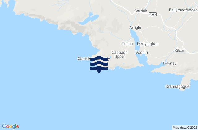 Carrigan Head, Ireland tide times map