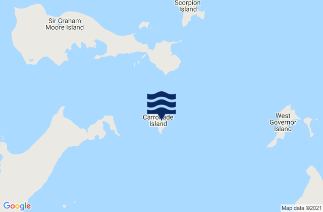 Carronade Island, Australia tide times map