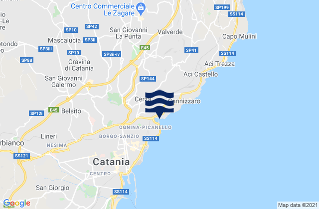 Carrubazza-Motta, Italy tide times map