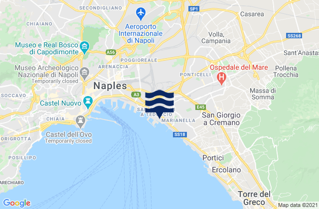 Casalnuovo di Napoli, Italy tide times map