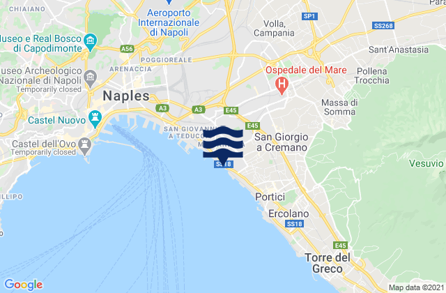 Casarea, Italy tide times map