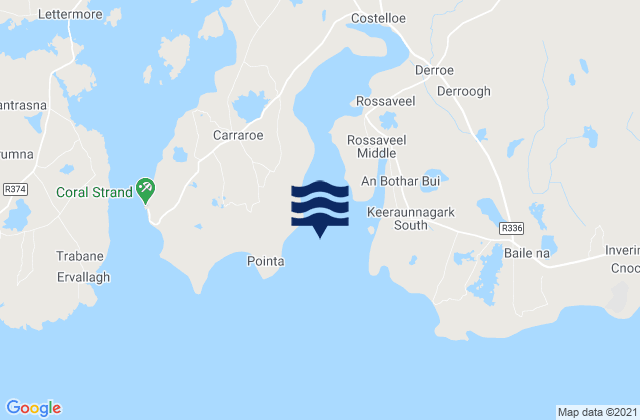 Cashla Bay, Ireland tide times map