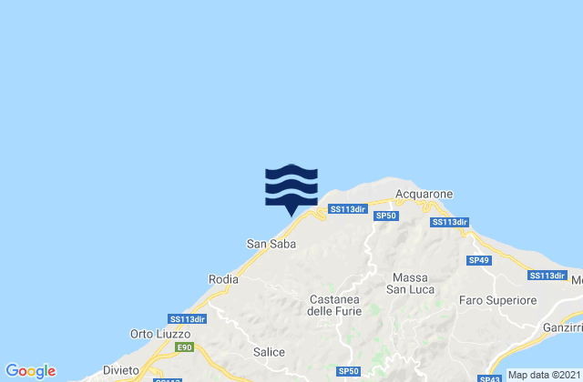 Castanea delle Furie, Italy tide times map
