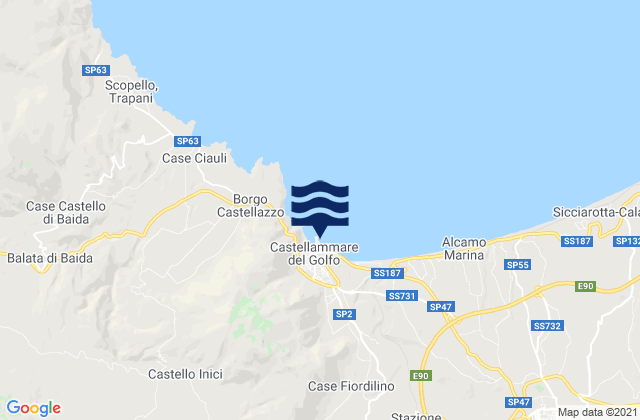Castellammare del Golfo, Italy tide times map