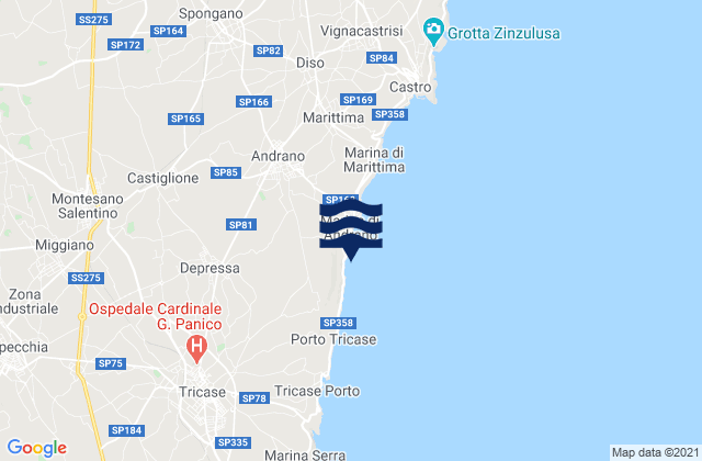 Castiglione, Italy tide times map