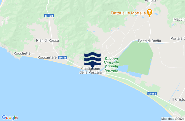 Castiglione della Pescaia, Italy tide times map