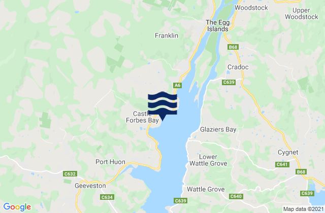 Castle Forbes Bay, Australia tide times map